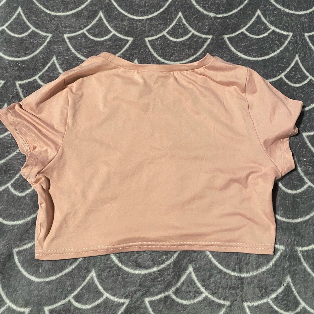 shein pink babytee crop top